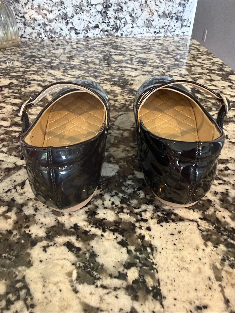 Girls' Black Patent Mary Jane Shoes with Buckle